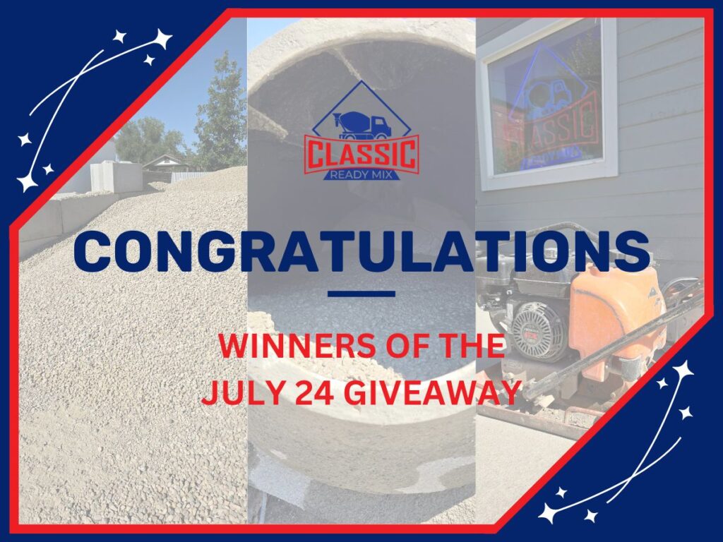 Classic Ready-Mix Winners of Mix Month July 24