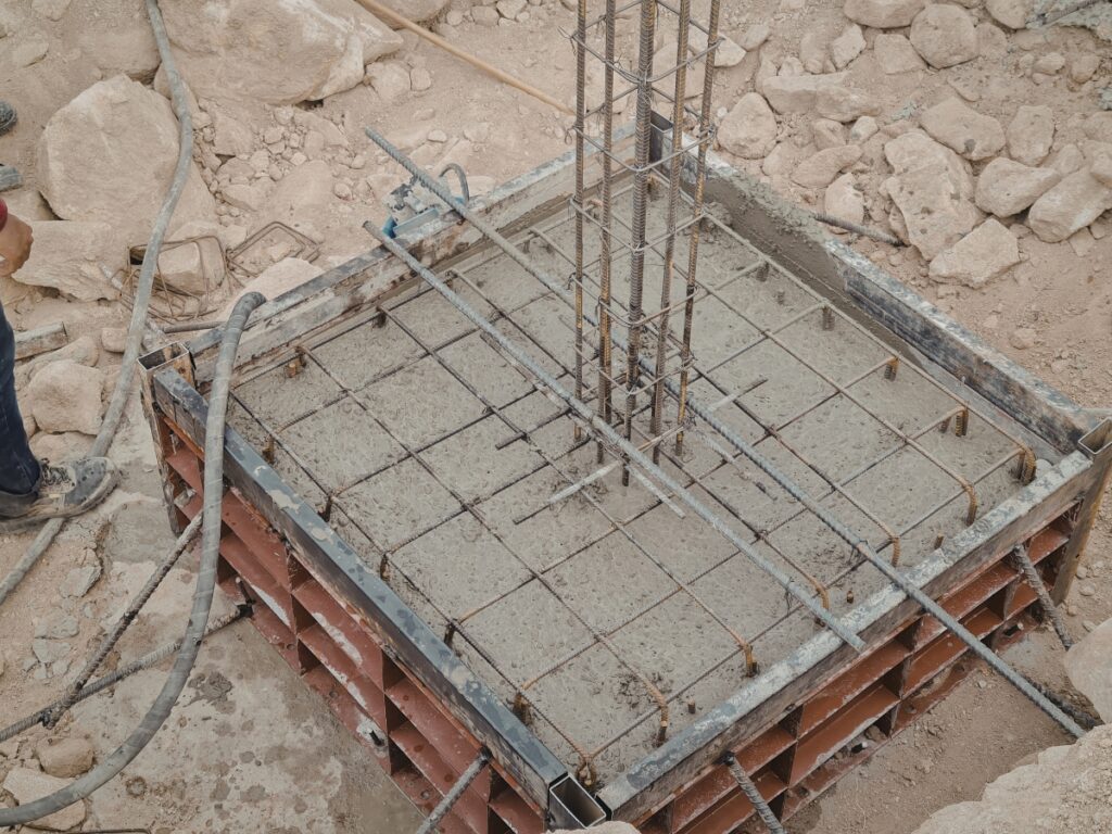 Concrete With Steel Rebars